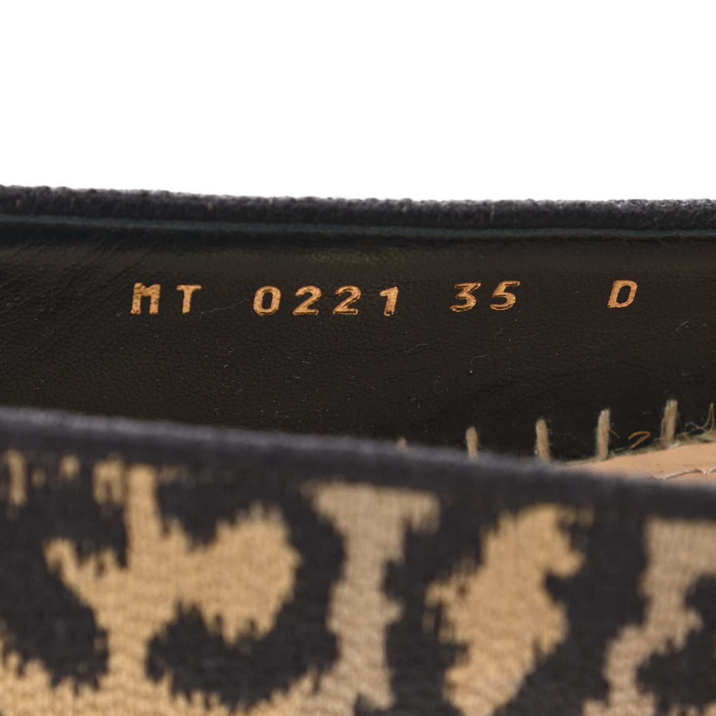 Cotton Embroidered Leopard Print Granville Espadrille 35 Natural