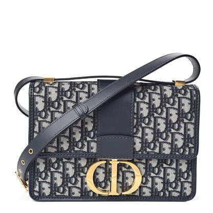 Christian Dior Oblique 30 Montaigne Flap Bag Blue 1 of 11