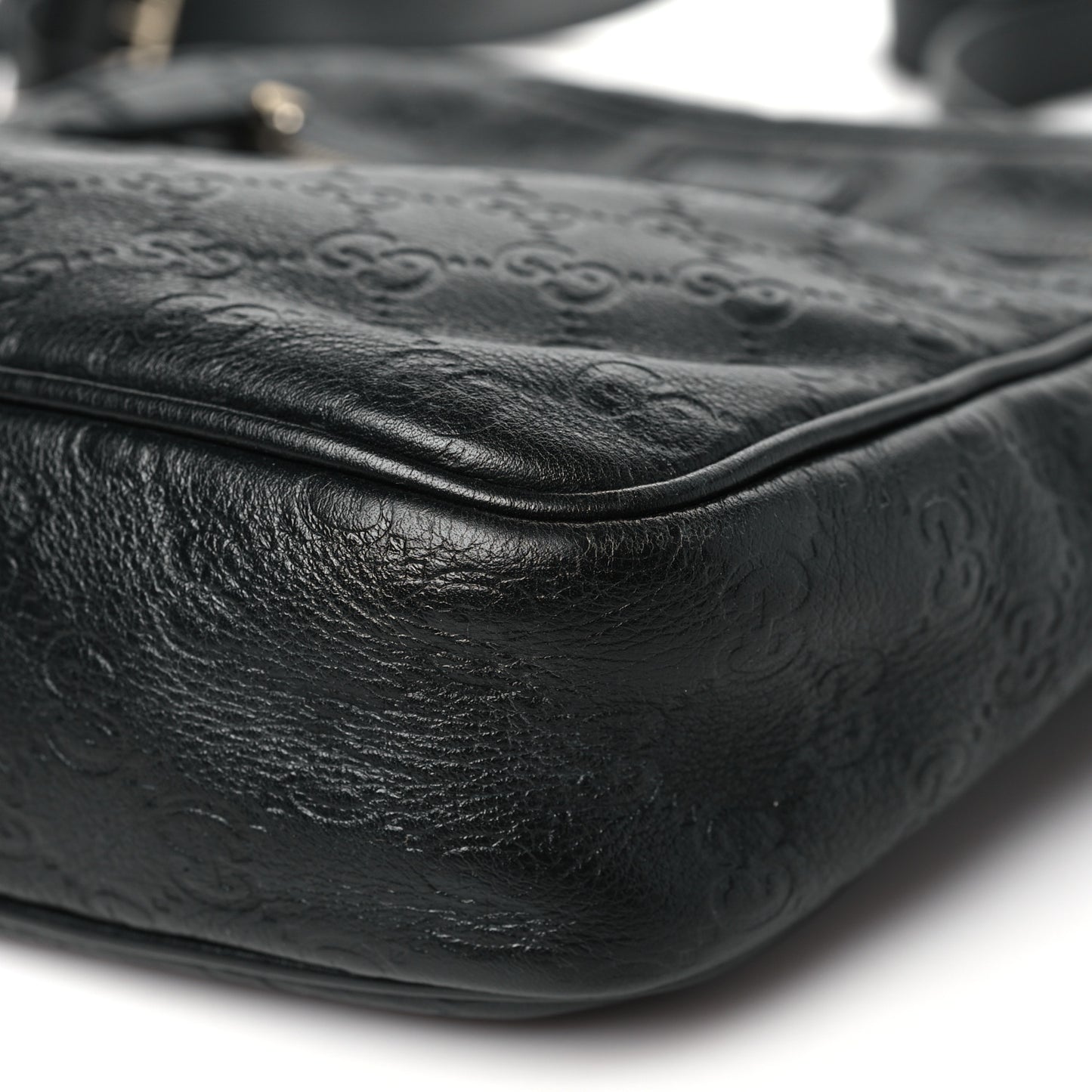 Guccissima Flat Messenger Bag Black