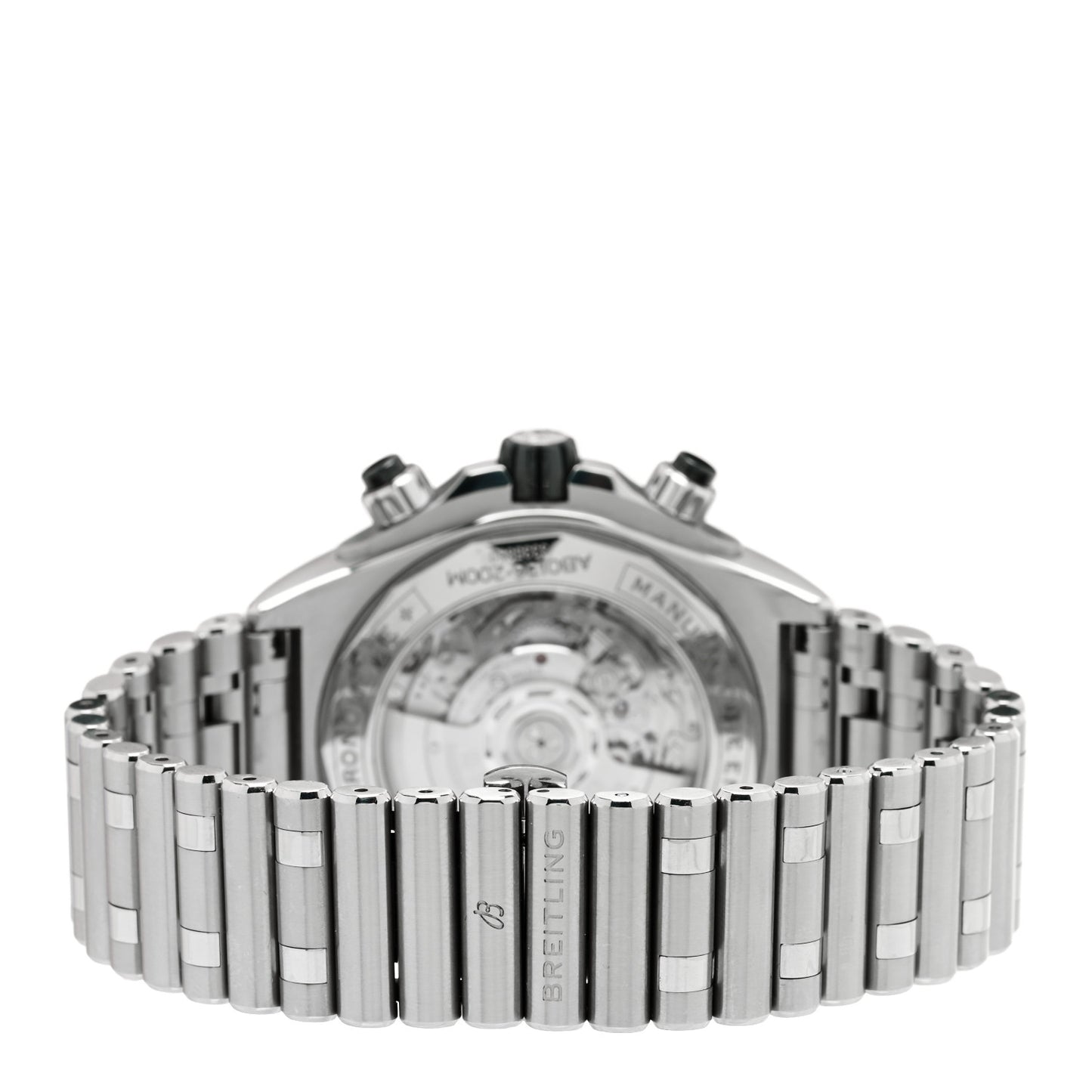 Stainless Steel 44mm Super Chronomat Automatic Watch Black AB0136