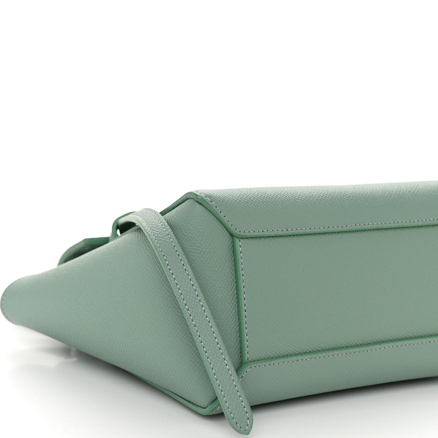 Grained Calfskin Nano Belt Bag Celadon