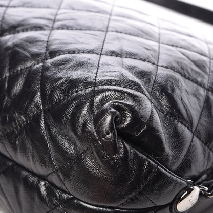 Chanel Metallic Crackled Calfskin Quilted Medium Big Bang Hobo Black 11 of 11