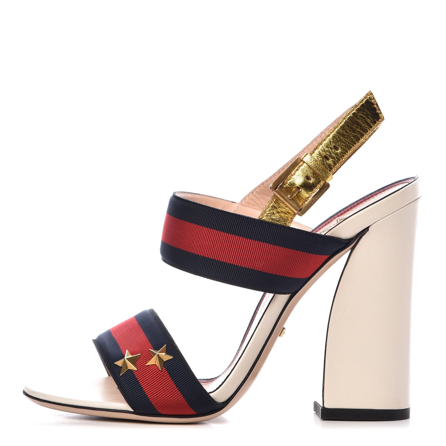 Grosgrain Web Aline High Heel Sandals 38 Oro