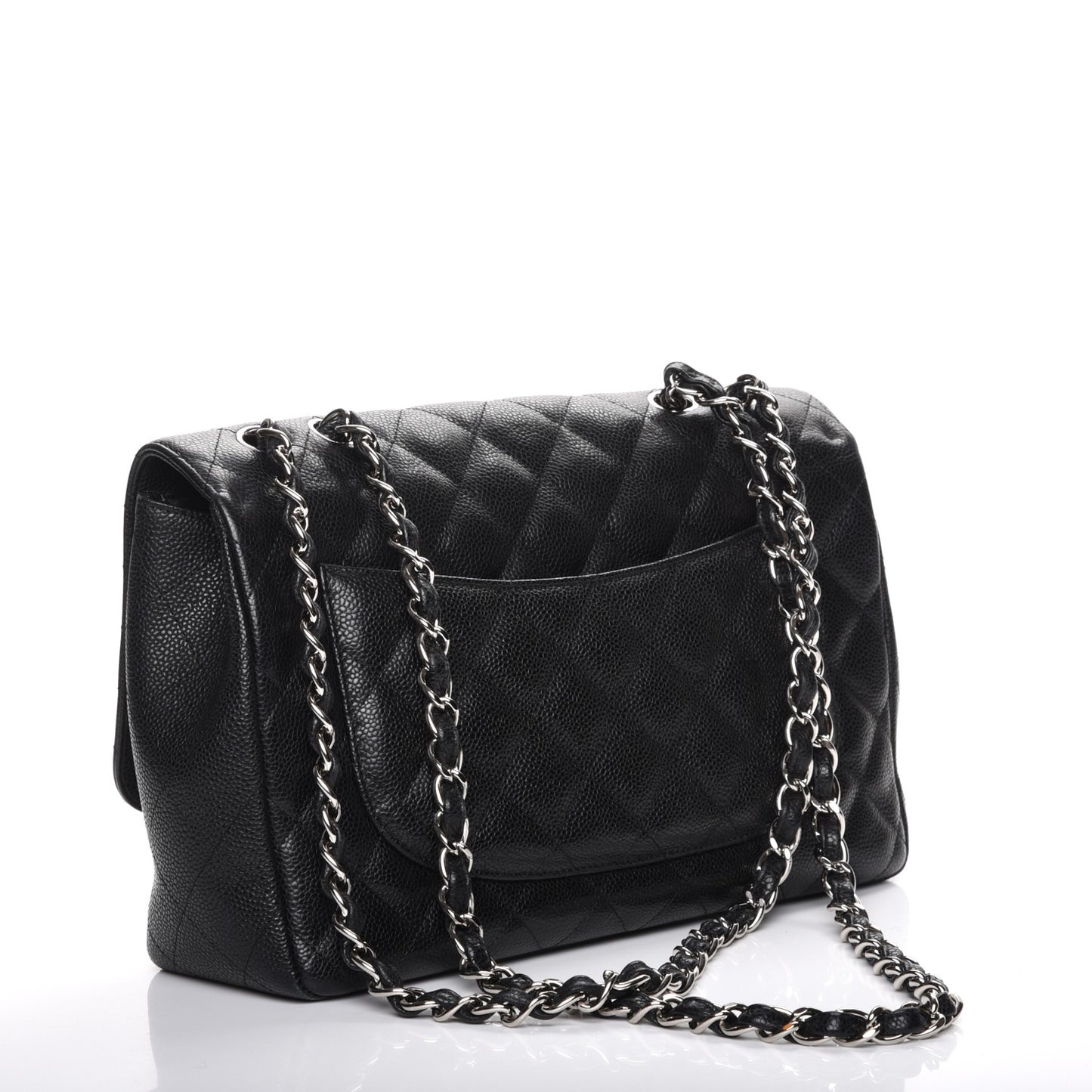 Caviar Quilted Jumbo Single Flap Black