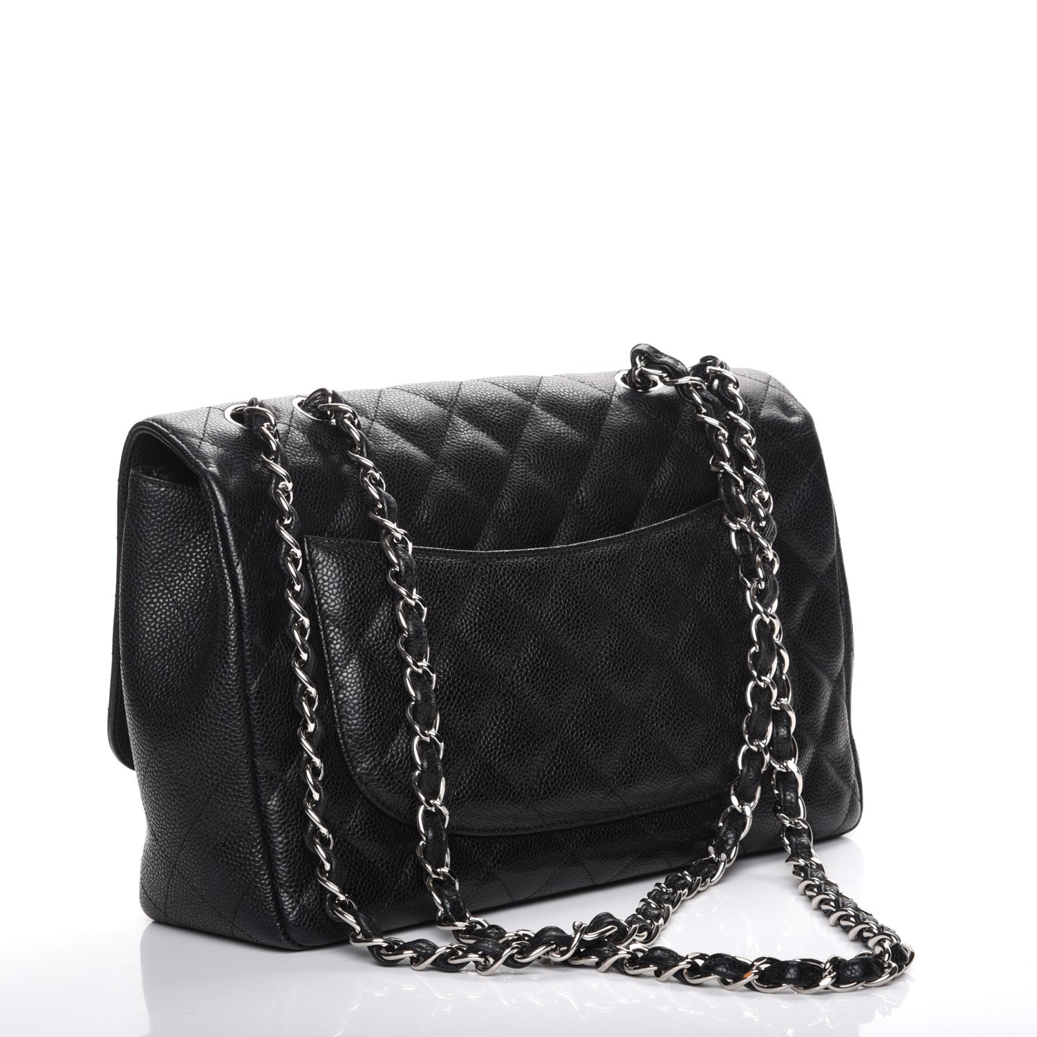 Chanel Caviar Quilted Jumbo Single Flap Black 3 of 7