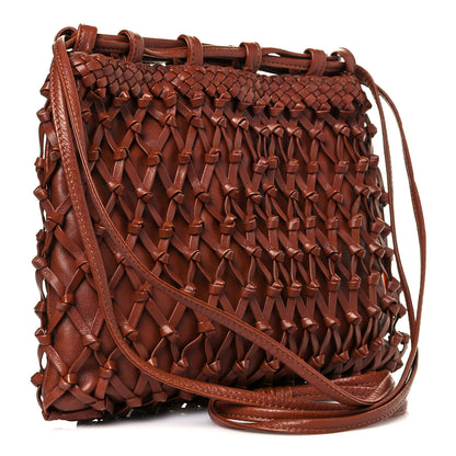 Chanel Lambskin Woven Crossbody Bag Brown 2 of 9
