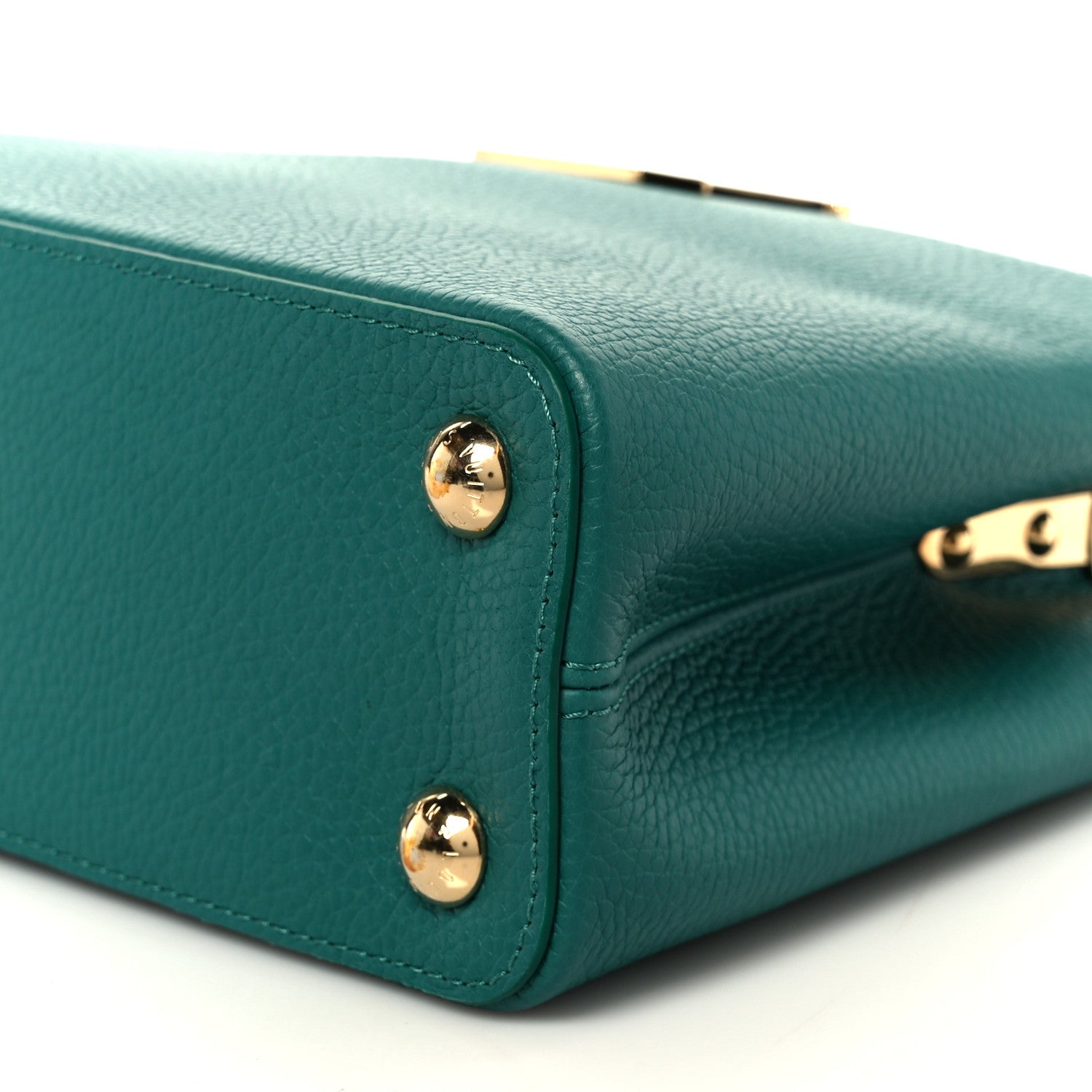 Louis Vuitton Taurillon Abalone Capucines BB Emerald 9 of 9