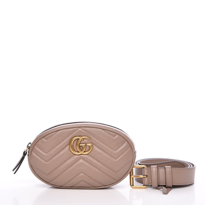 Gucci Calfskin Matelasse GG Marmont Belt Bag 85 34 Porcelain Rose 5 of 13