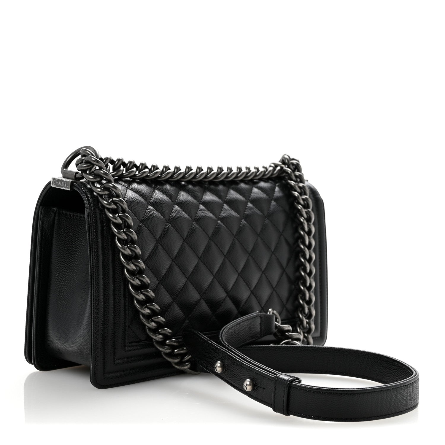 Chanel Caviar Quilted Medium Boy Flap Black 3 of 12