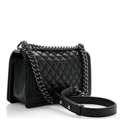 Chanel Caviar Quilted Medium Boy Flap Black 3 of 12