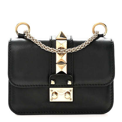 Valentino Garavani Vitello Mini Glam Lock Rockstud Flap Black 1 of 9