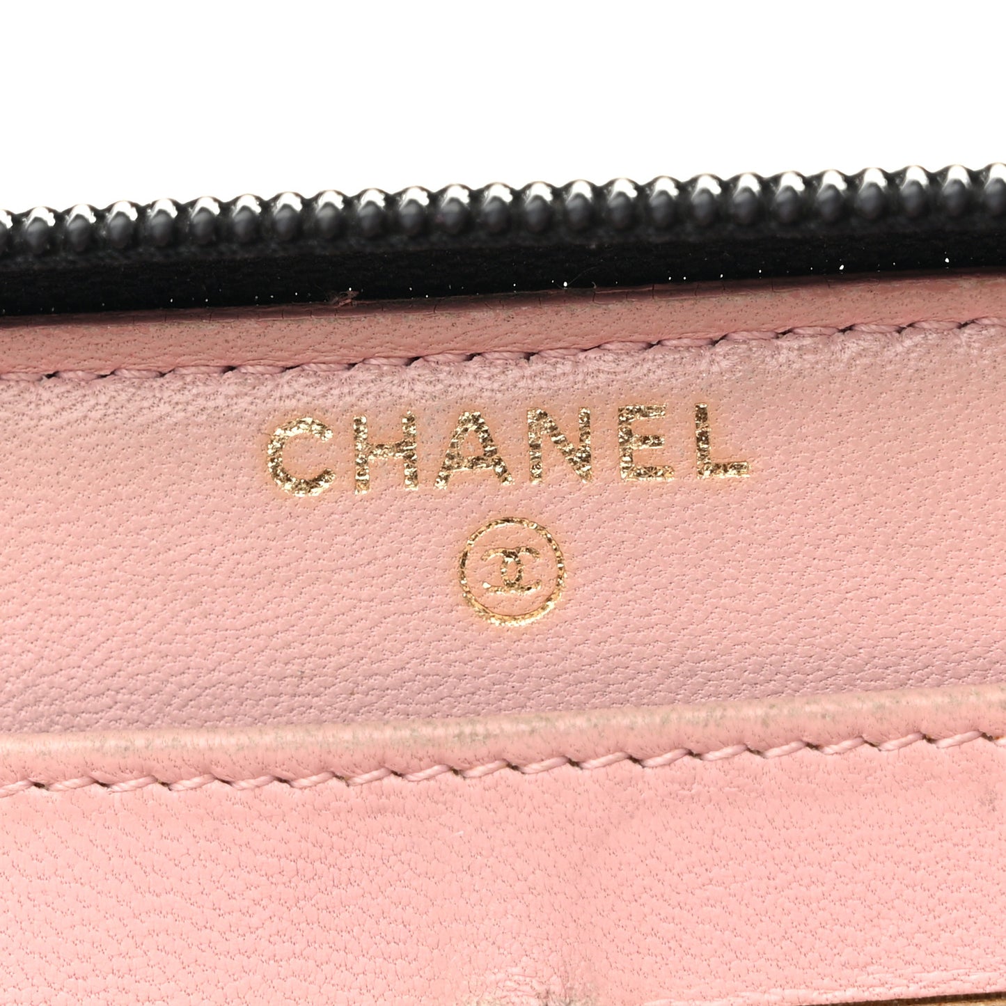 Lambskin Micro Quilted Zip Wallet Black