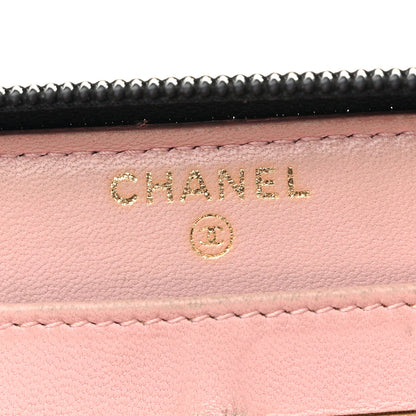 Chanel Lambskin Micro Quilted Zip Wallet Black 6 of 13