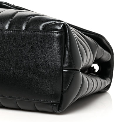 Saint Laurent Calfskin Y Quilted Monogram Medium Loulou Chain Satchel Black 11 of 12