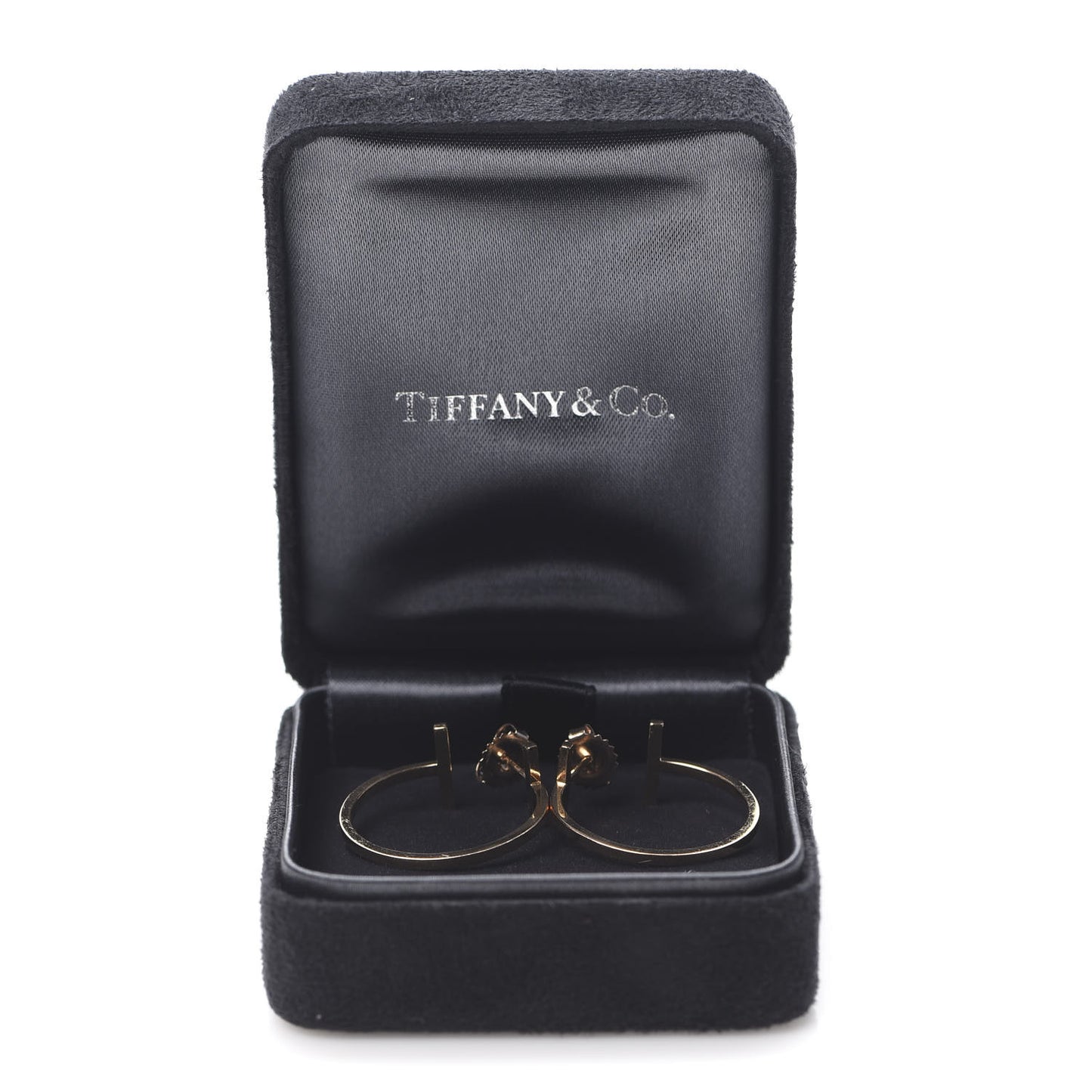 18K Rose Gold Medium T Wire Hoop Earrings