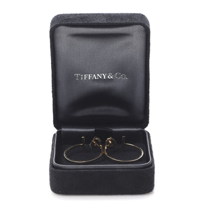 Tiffany 18K Rose Gold Medium T Wire Hoop Earrings 6 of 6