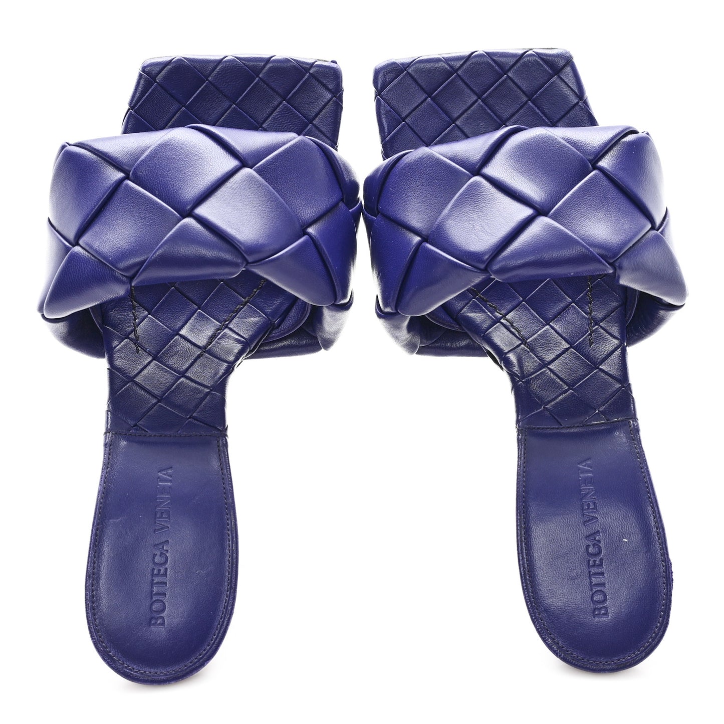 Nappa Maxi Intrecciato Lido 90mm Mule Sandals 38 Unicorn