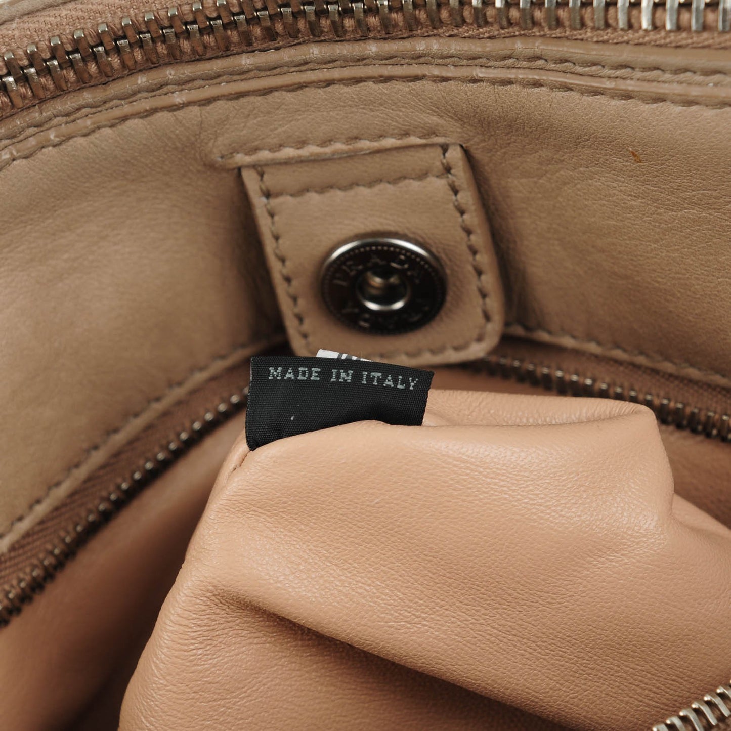 Nappa Gaufre Double Zip Tote Argilla