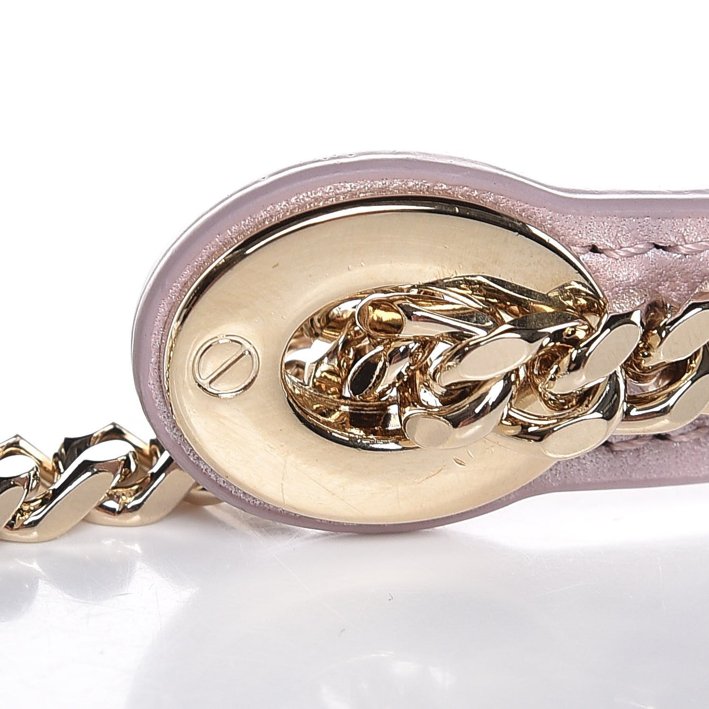 Pearly Lambskin Shoulder Strap Lotus