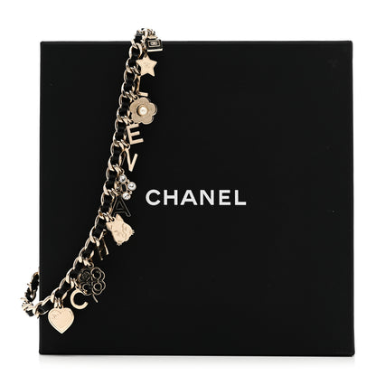 Chanel Lambskin Crystal CC Logo Charming Choker Gold Black 6 of 6