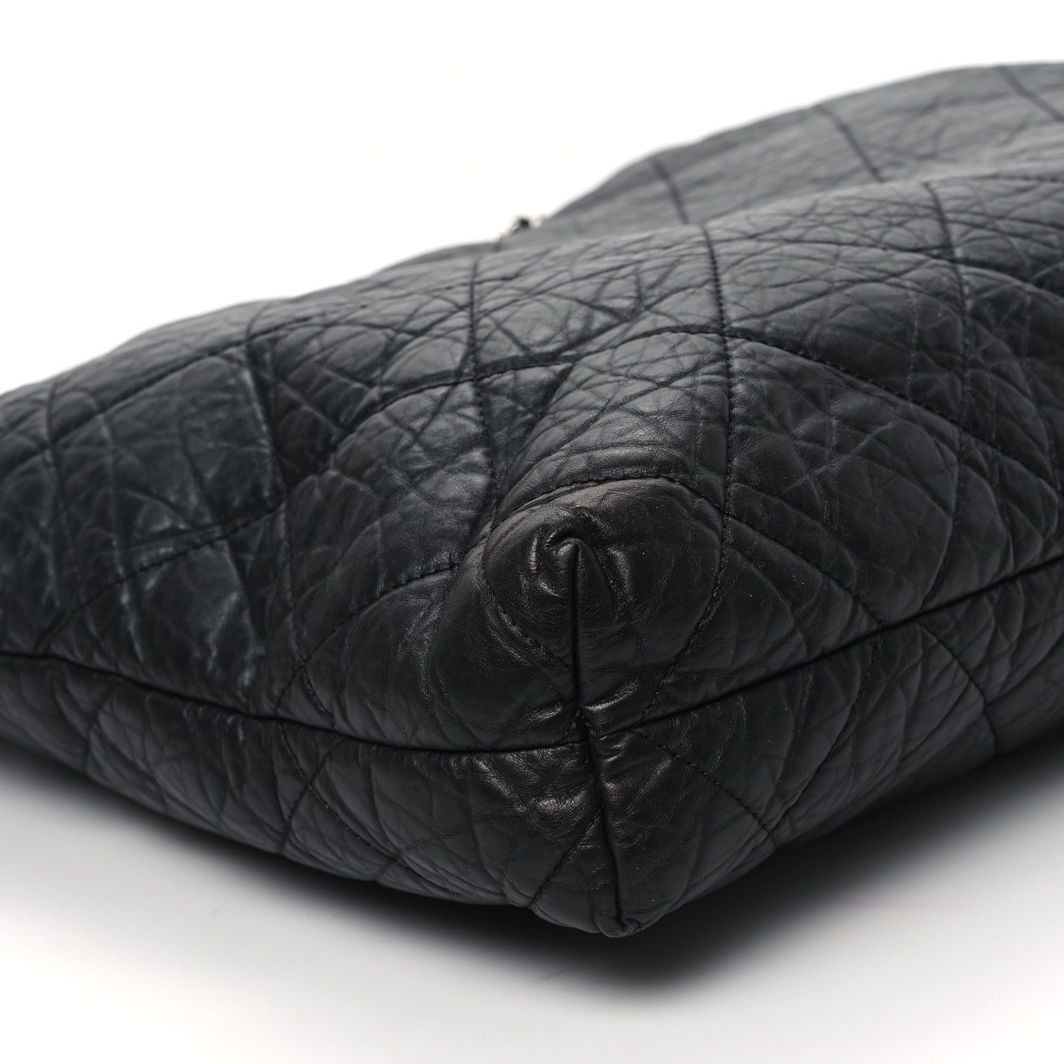 Chanel Aged Calfskin Large Reissue Drawstring Tote Black 9 of 11