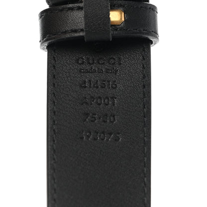 Gucci Calfskin Double G 30mm Belt 75 30 Black 3 of 7