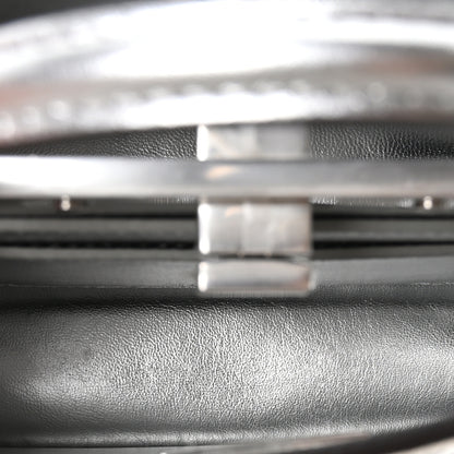 Fendi Crystal Vitello Laminato FF Petite Peekaboo I SEE U Satchel Crystal Argento 5 of 9