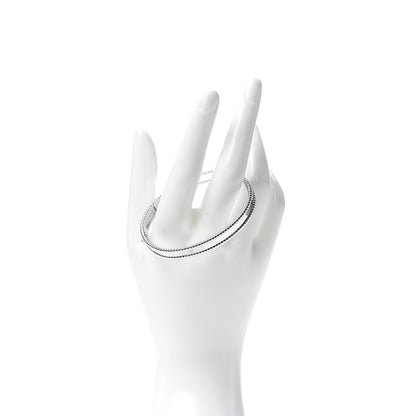Van Cleef & Arpels 18K White Gold Perlee Signature Bangle Bracelet M 2 of 6