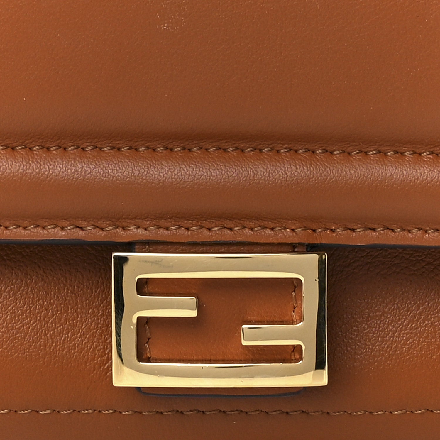 Fendi Vitello Grace Matte Easy Baguette Brandy 9 of 12
