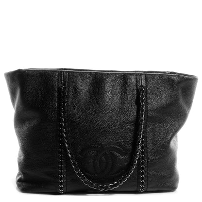 Chanel Metallic Deerskin Luxe Ligne Tote Black 1 of 7