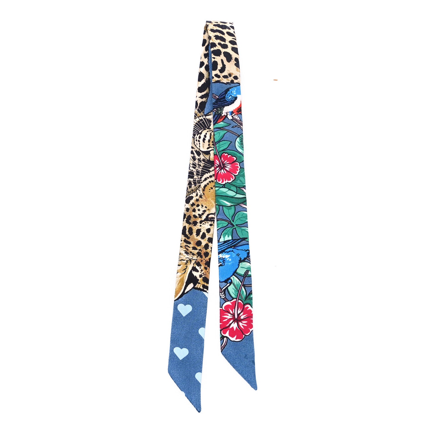 Hermes Silk Jungle Love Love Doll Twilly Gris Bleuete Vert 2 of 3