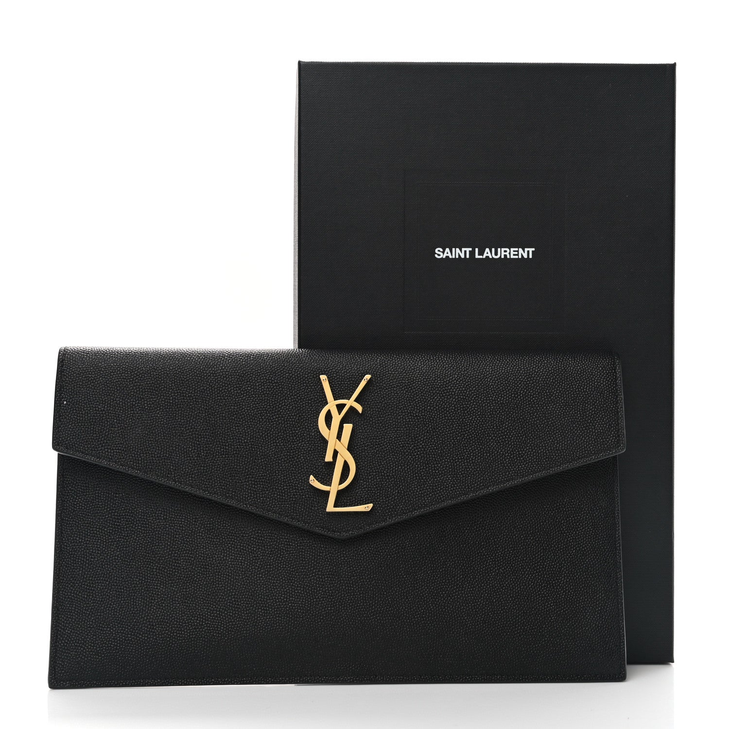 Saint Laurent Grain De Poudre Uptown Pouch Black 7 of 7