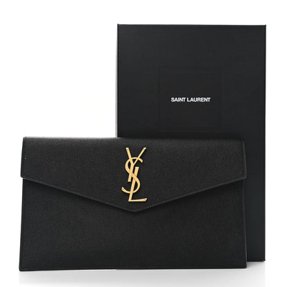 Saint Laurent Grain De Poudre Uptown Pouch Black 7 of 7
