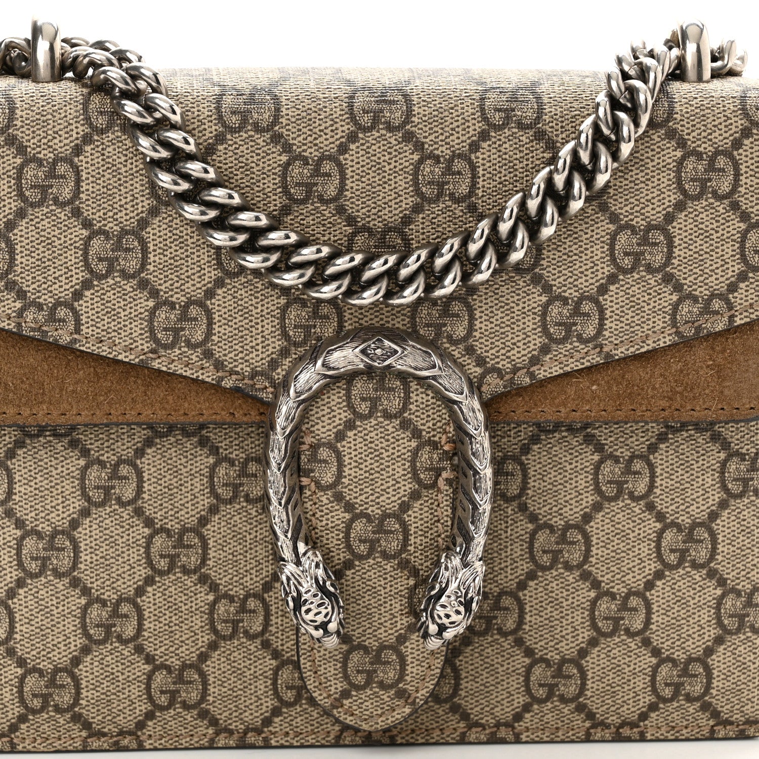 Gucci GG Supreme Monogram Mini Dionysus Shoulder Bag Taupe 8 of 10