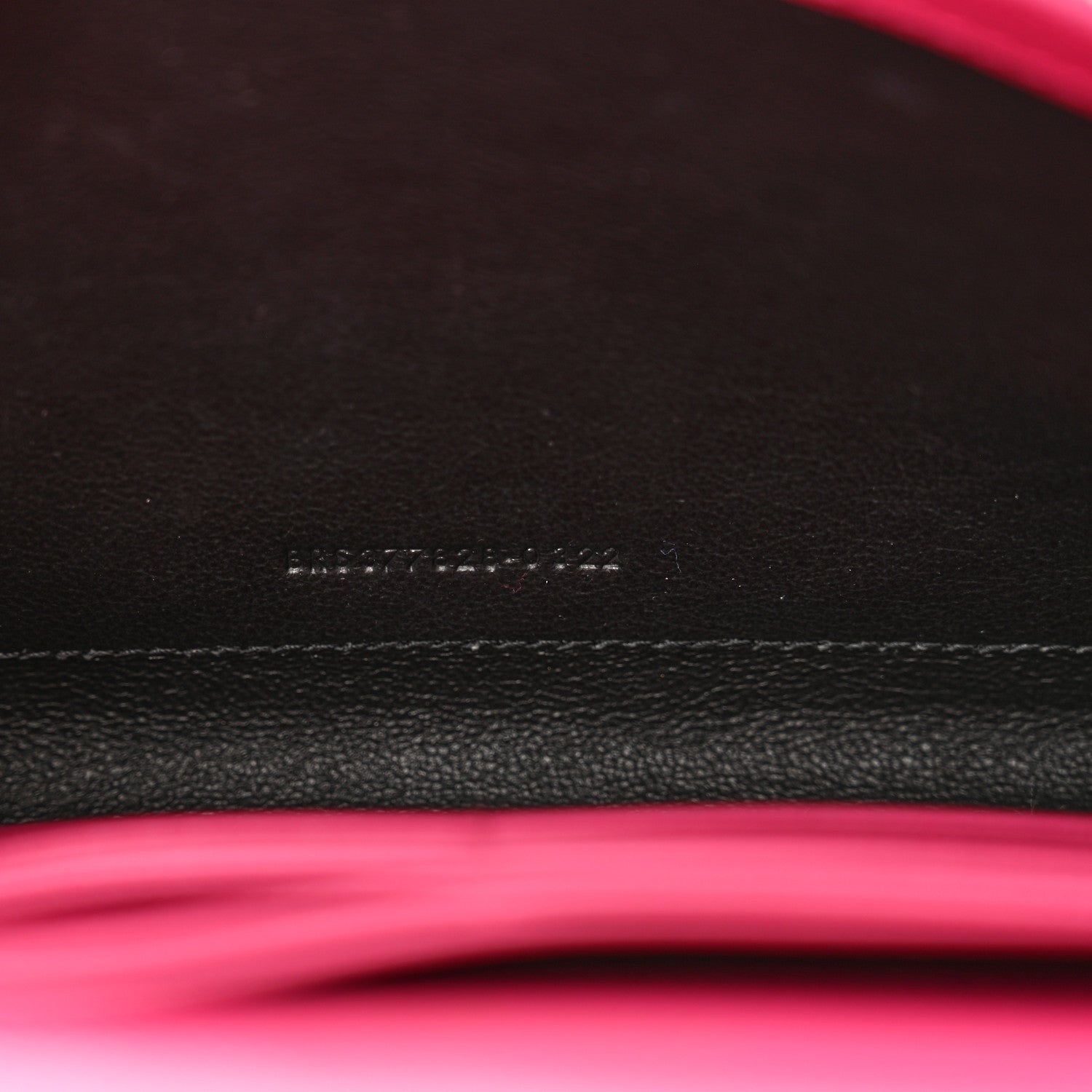 Saint Laurent Grain De Poudre Matelasse Chevron Monogram Envelope Chain Wallet  Fuxia Couture 7 of 10