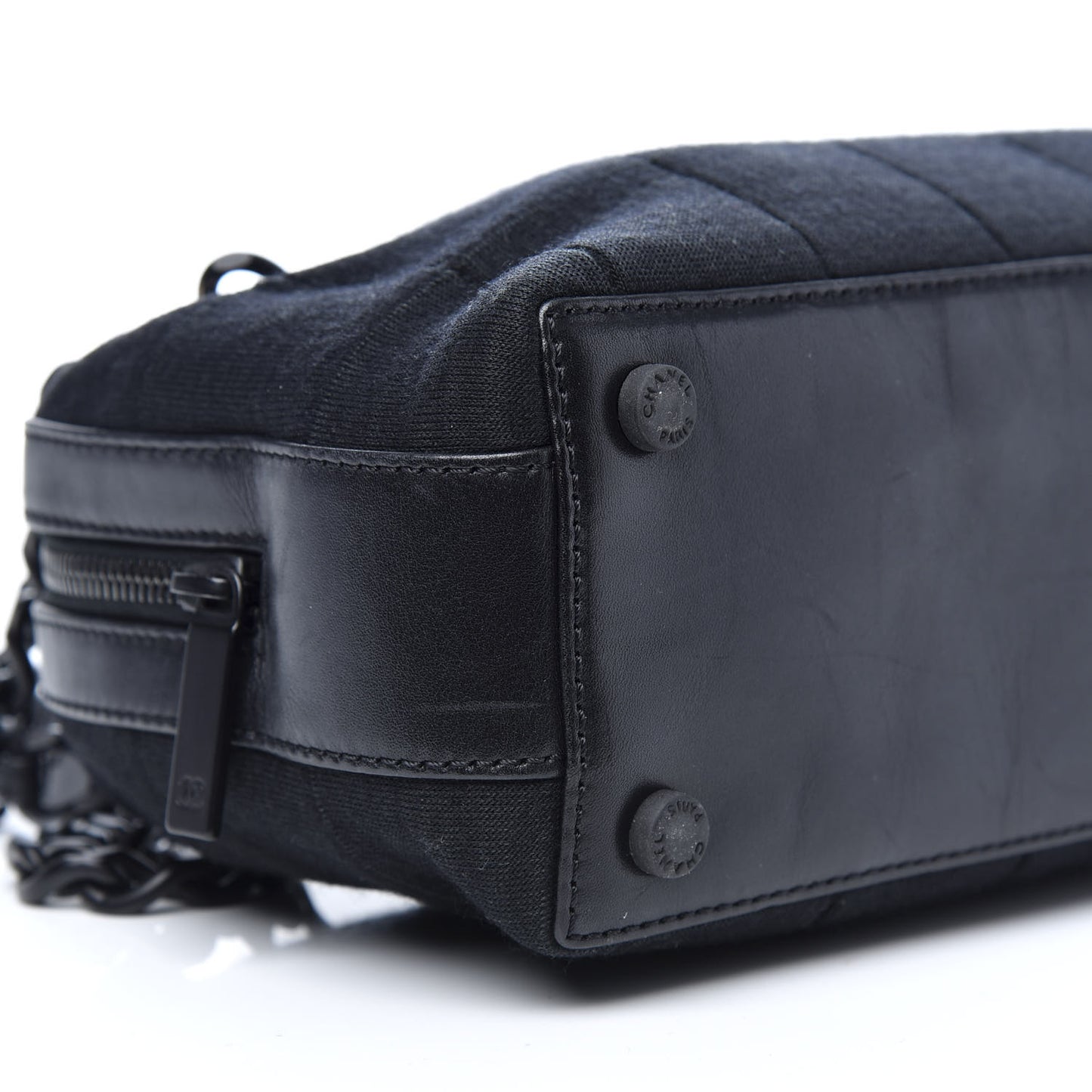 Jersey Quilted Chocolate Bar Shoulder Bag Black