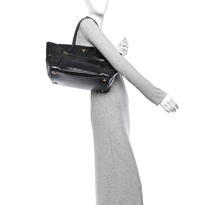 Prada Glossy Calfskin Phenix Shopping Tote Black 2 of 12