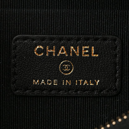 Chanel Velvet Crystal Quilted Chain Hobo Black 6 of 10