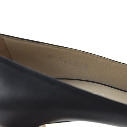 Chanel Lambskin CC Cap Toe Platform Chain Pumps 38.5 Black 9 of 9
