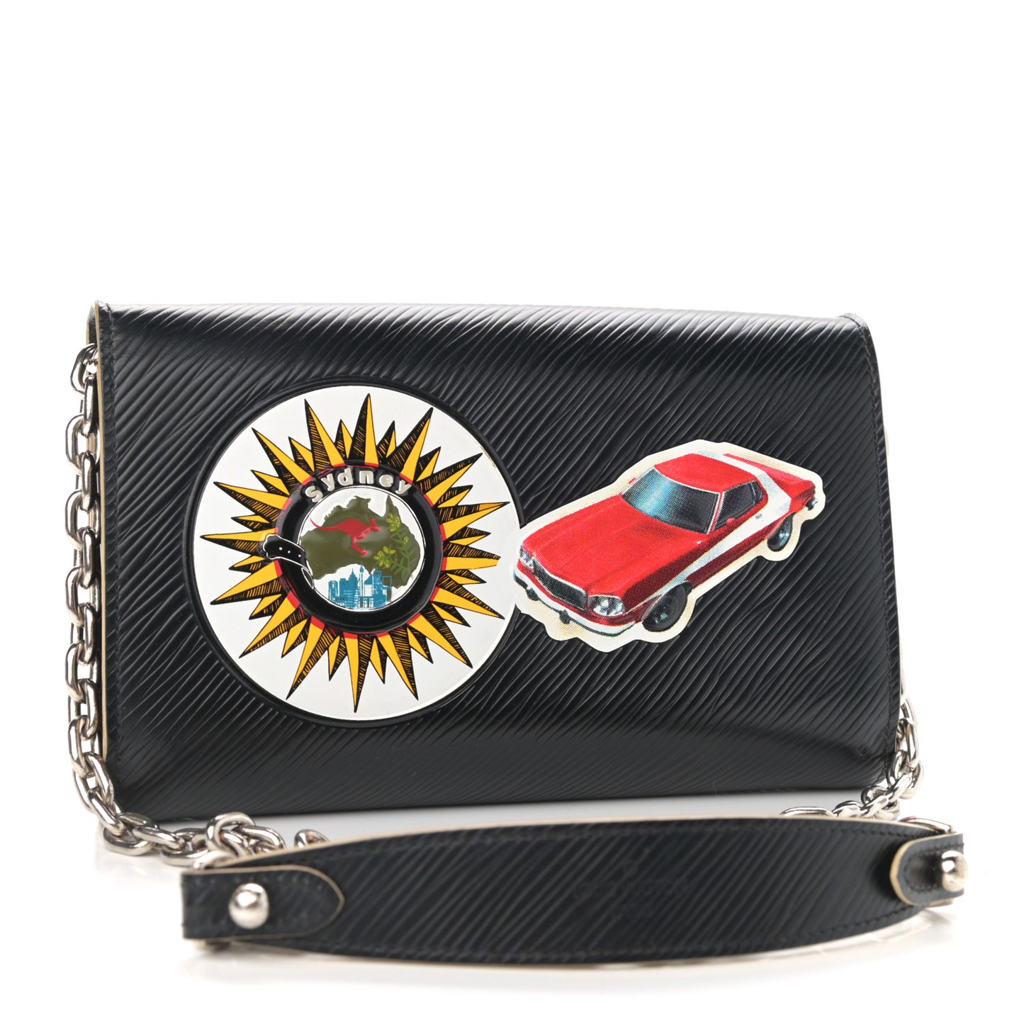 Epi World Tour Twist Chain Wallet Black