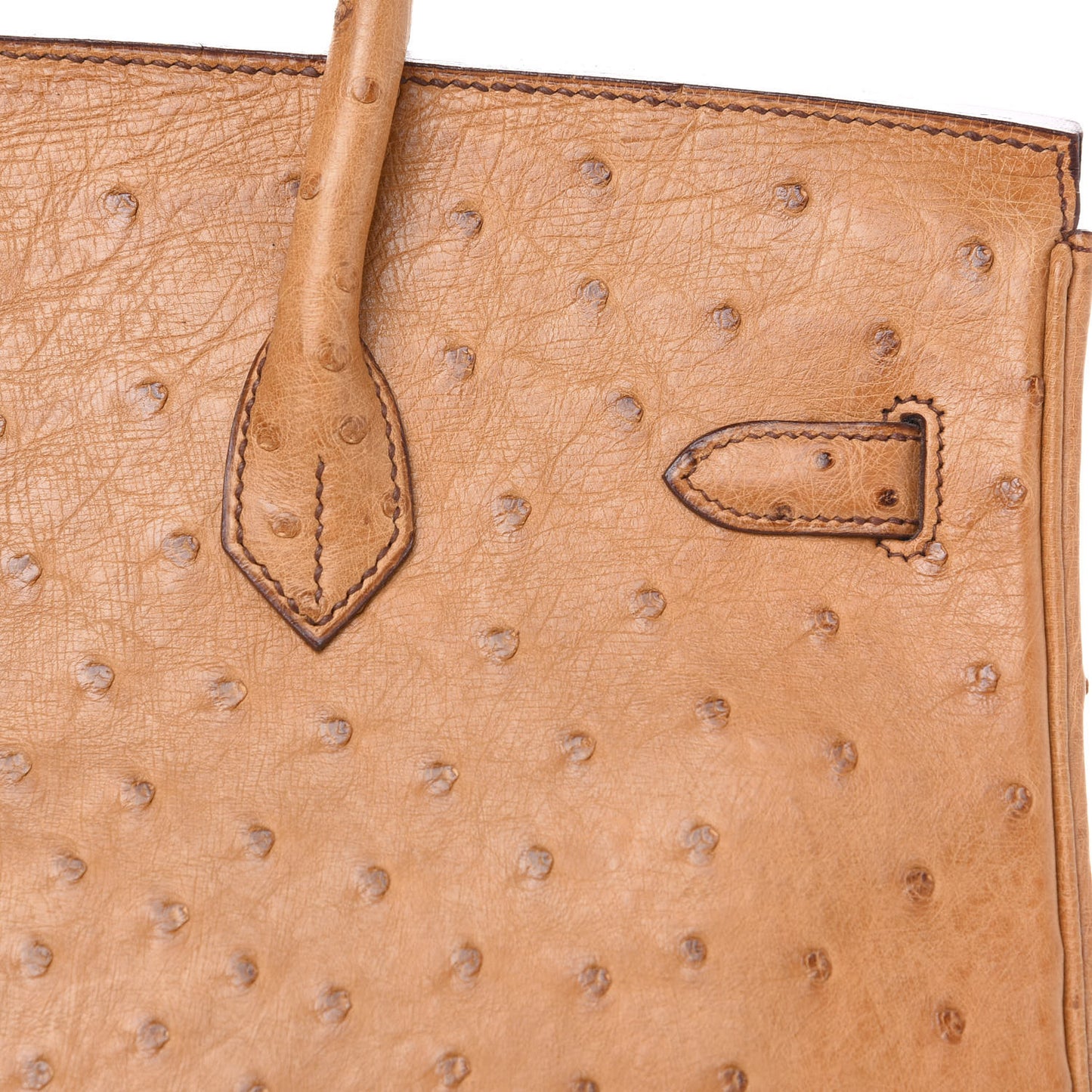 Ostrich Birkin 35 Gold