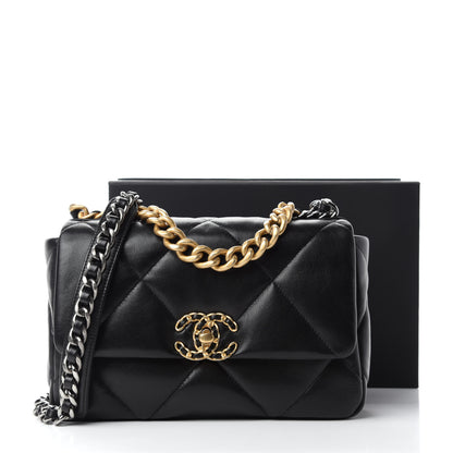 Chanel Lambskin Quilted Medium Chanel 19 Flap Black 11 of 11