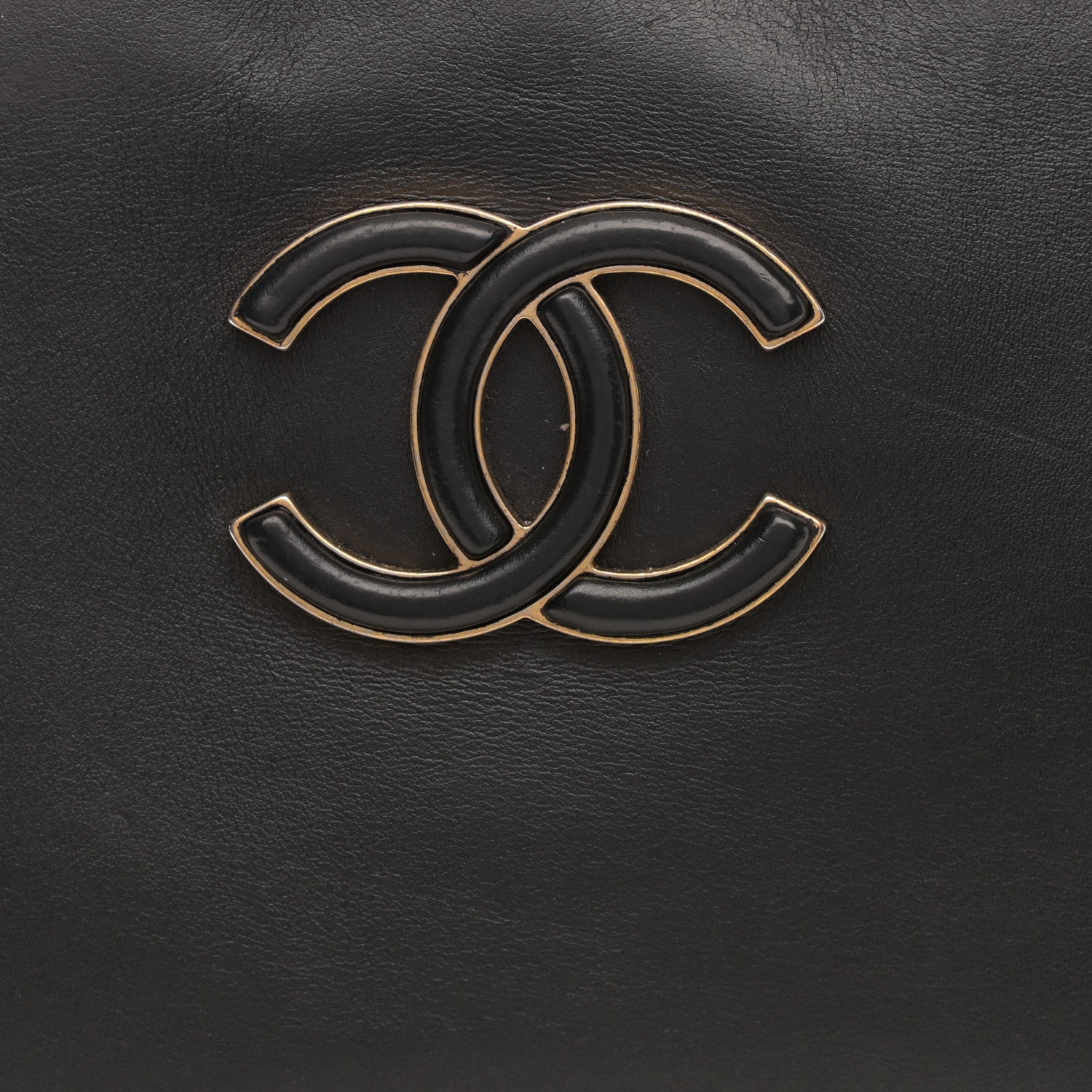 Chanel Shiny Calfskin Goatskin Quilted Coco Curve Vanity Black 7 of 12