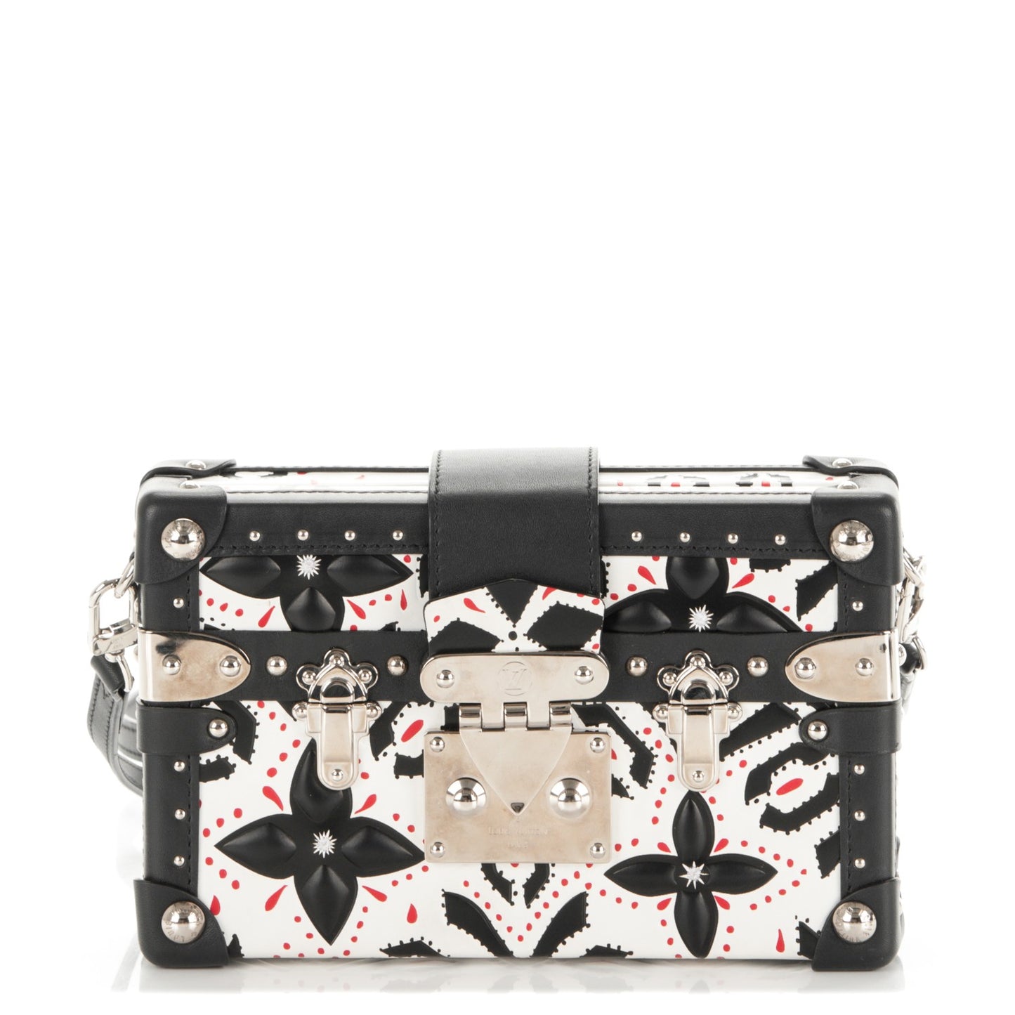 Calfskin Graphic Print Petite Malle