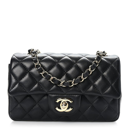Chanel Lambskin Quilted Mini Rectangular Flap Black 1 of 8