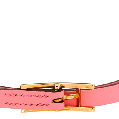 Hermes Swift Chamonix Behapi Double Tour Reversible Bracelet Rose Azalee Gold 6 of 8