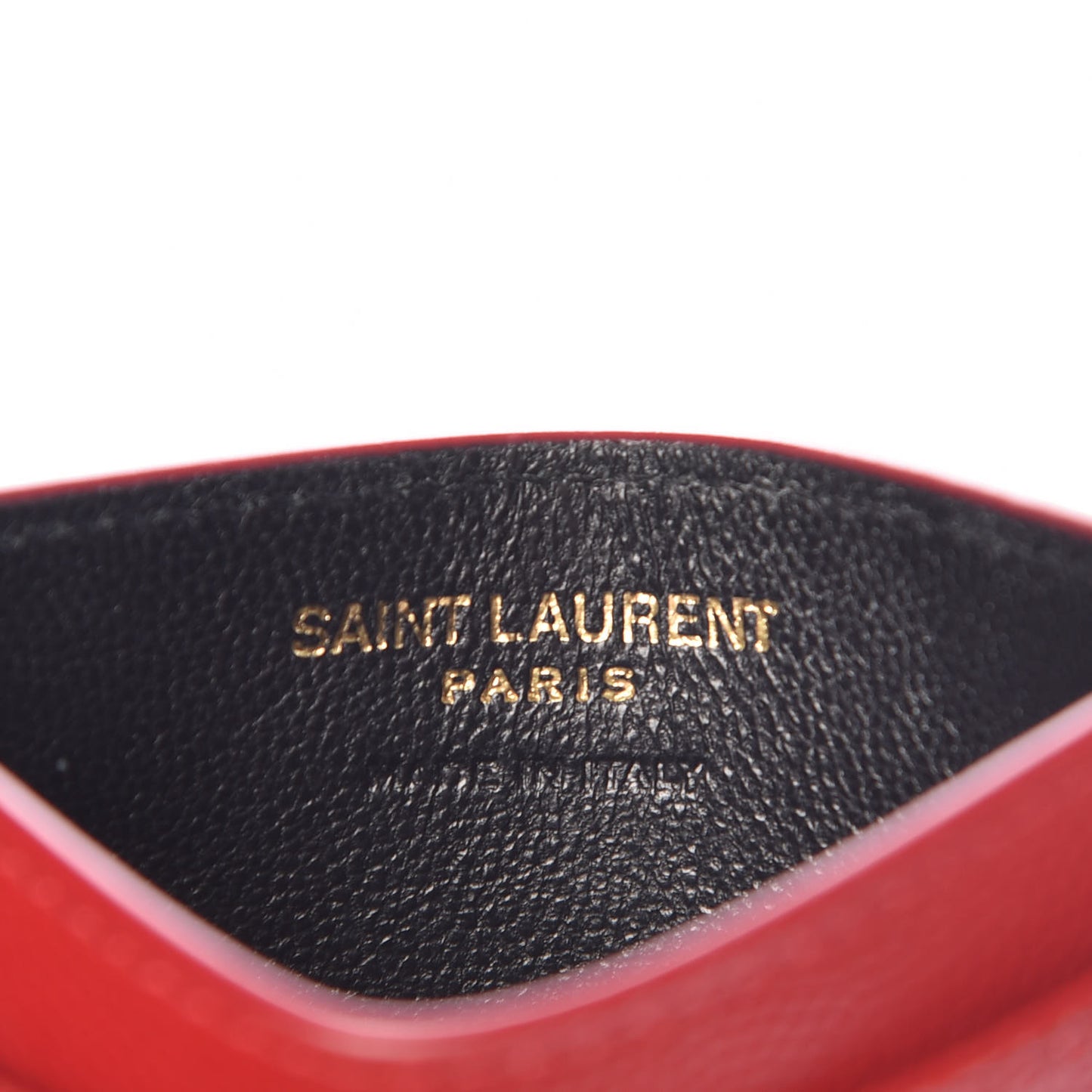 Grain De Poudre Matelasse Chevron Monogram Credit Card Case New Red
