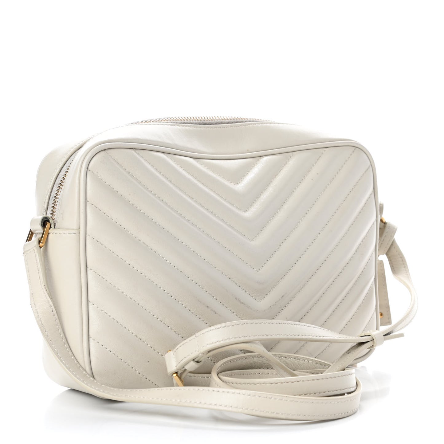 Calfskin Matelasse Monogram Lou Camera Bag Crema Soft