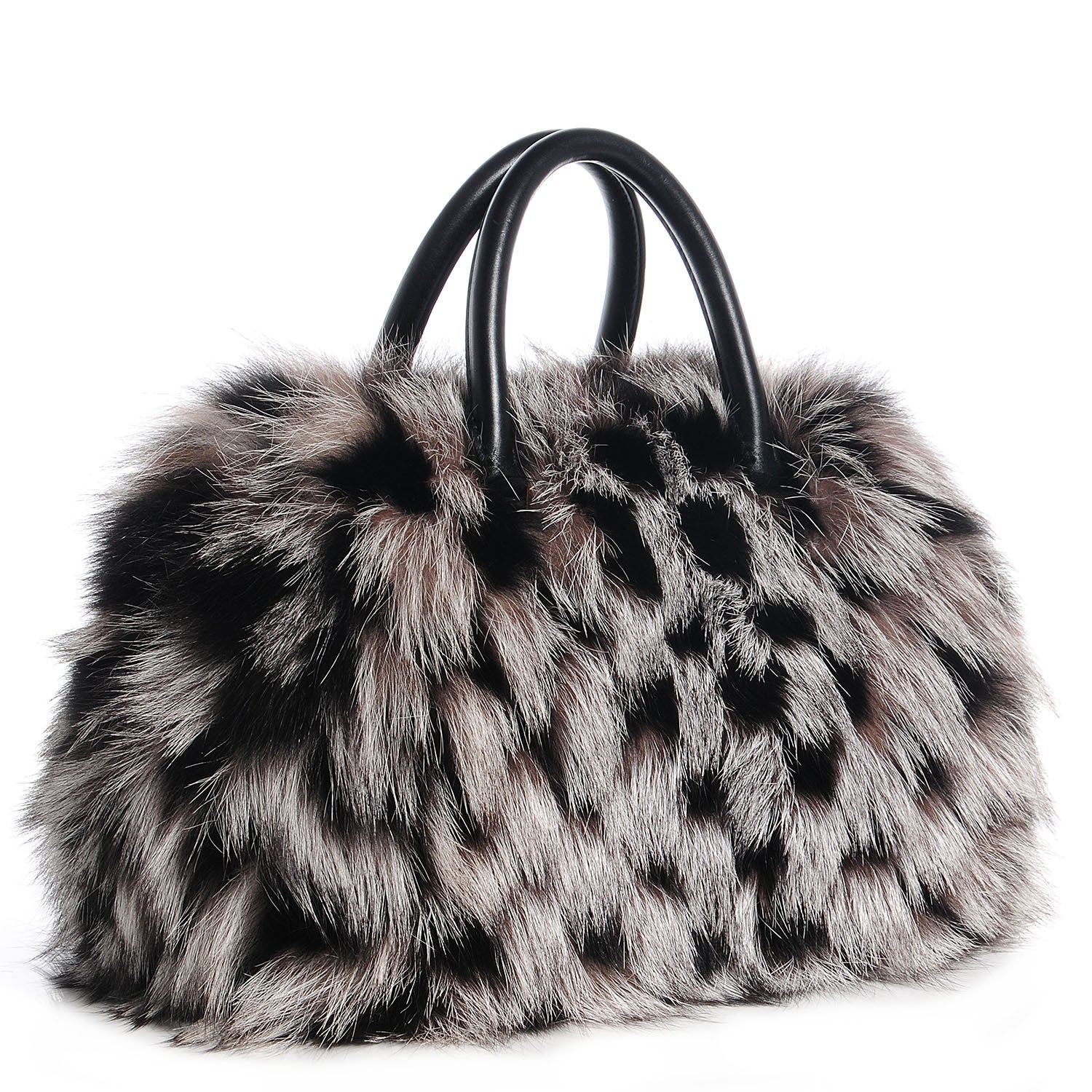 Louis Vuitton Fox Fur Damier Clair-Obscur Speedy Black 3 of 7