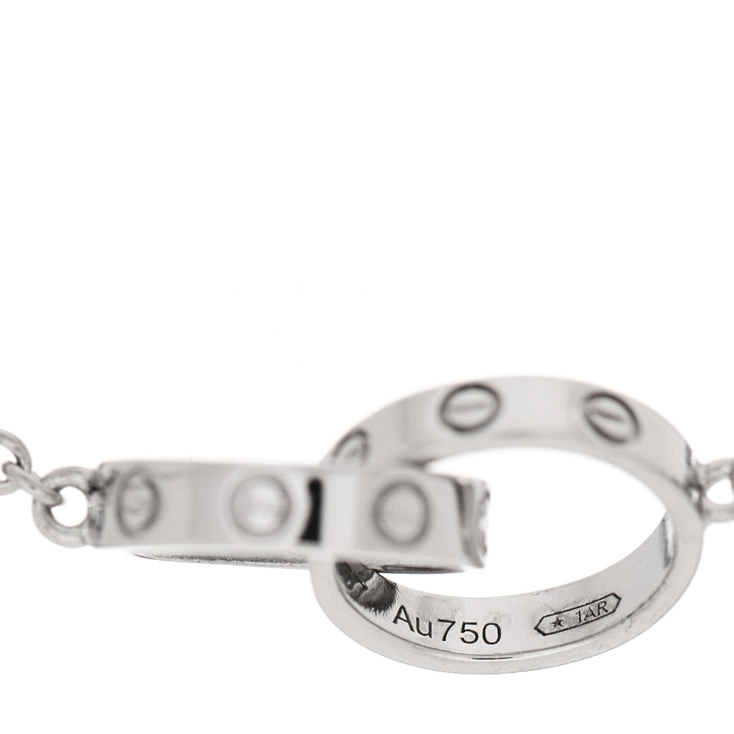 18K White Gold Interlocking LOVE Bracelet